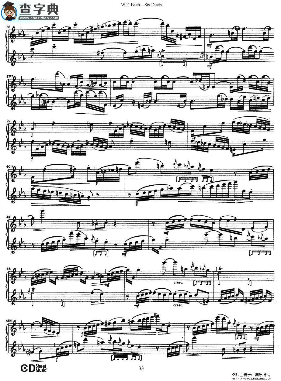 Six Duets萨克斯谱