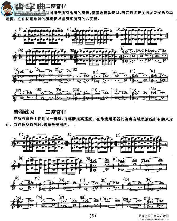 中音萨克管的日常练习萨克斯谱