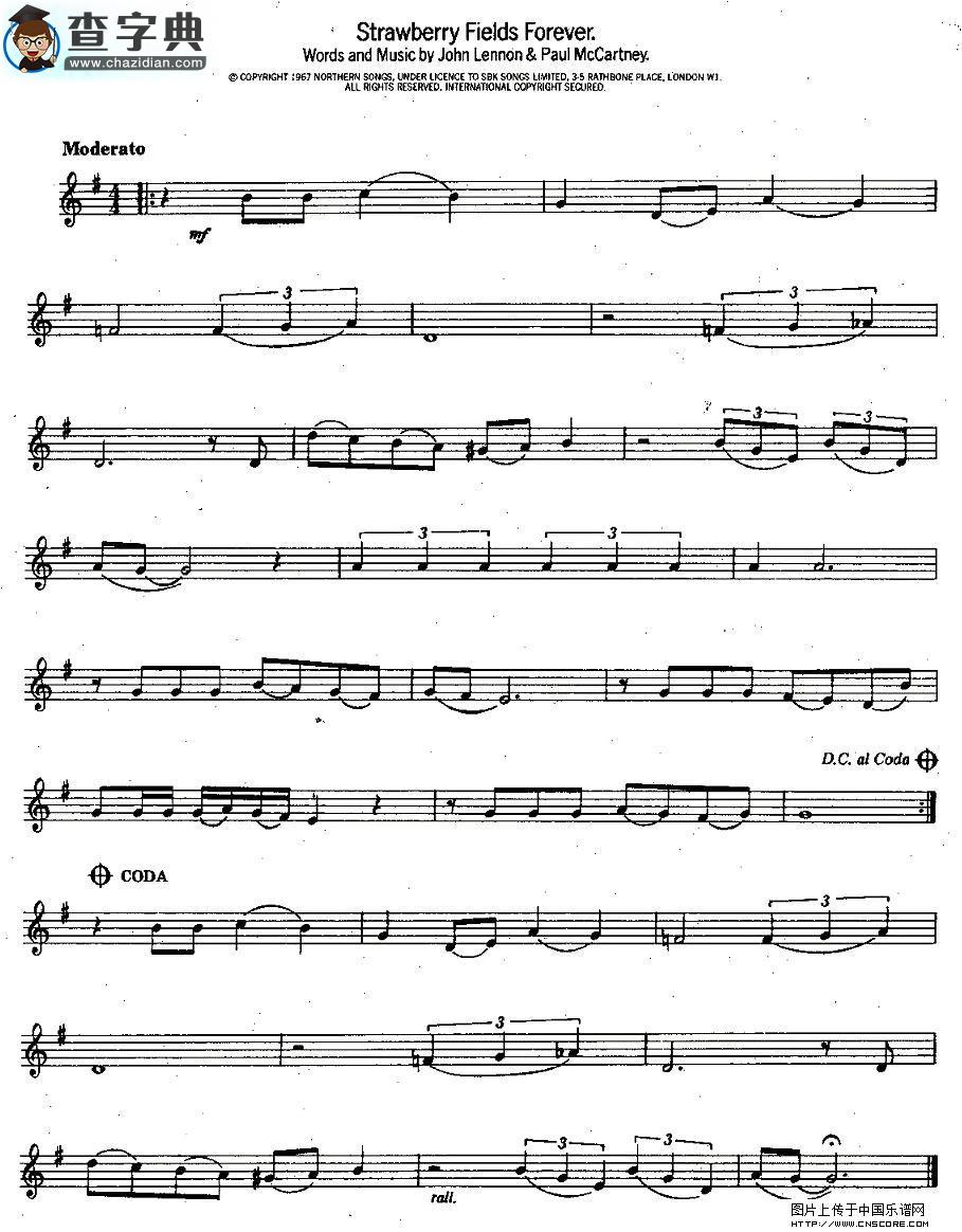 Strawberry Fields Forevre萨克斯谱