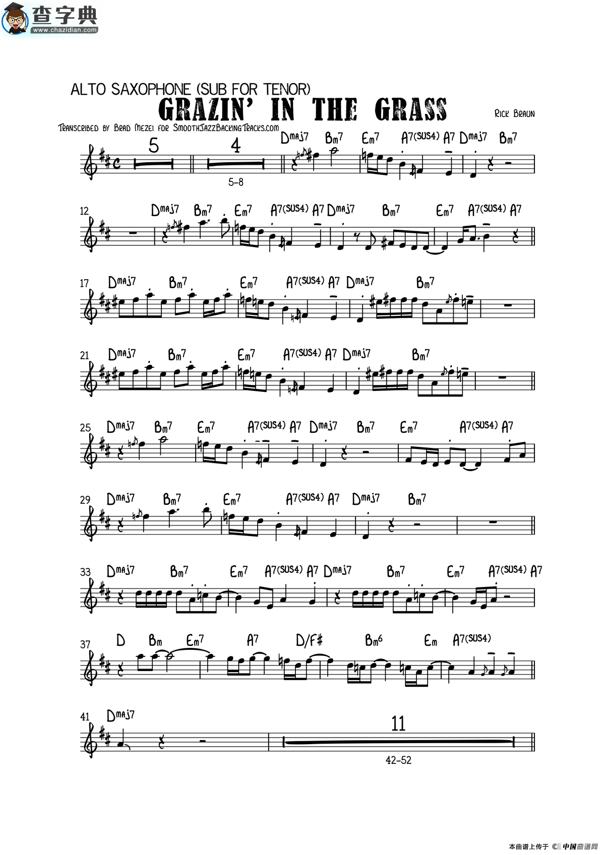 grazininhe grass（中音萨克斯）萨克斯谱