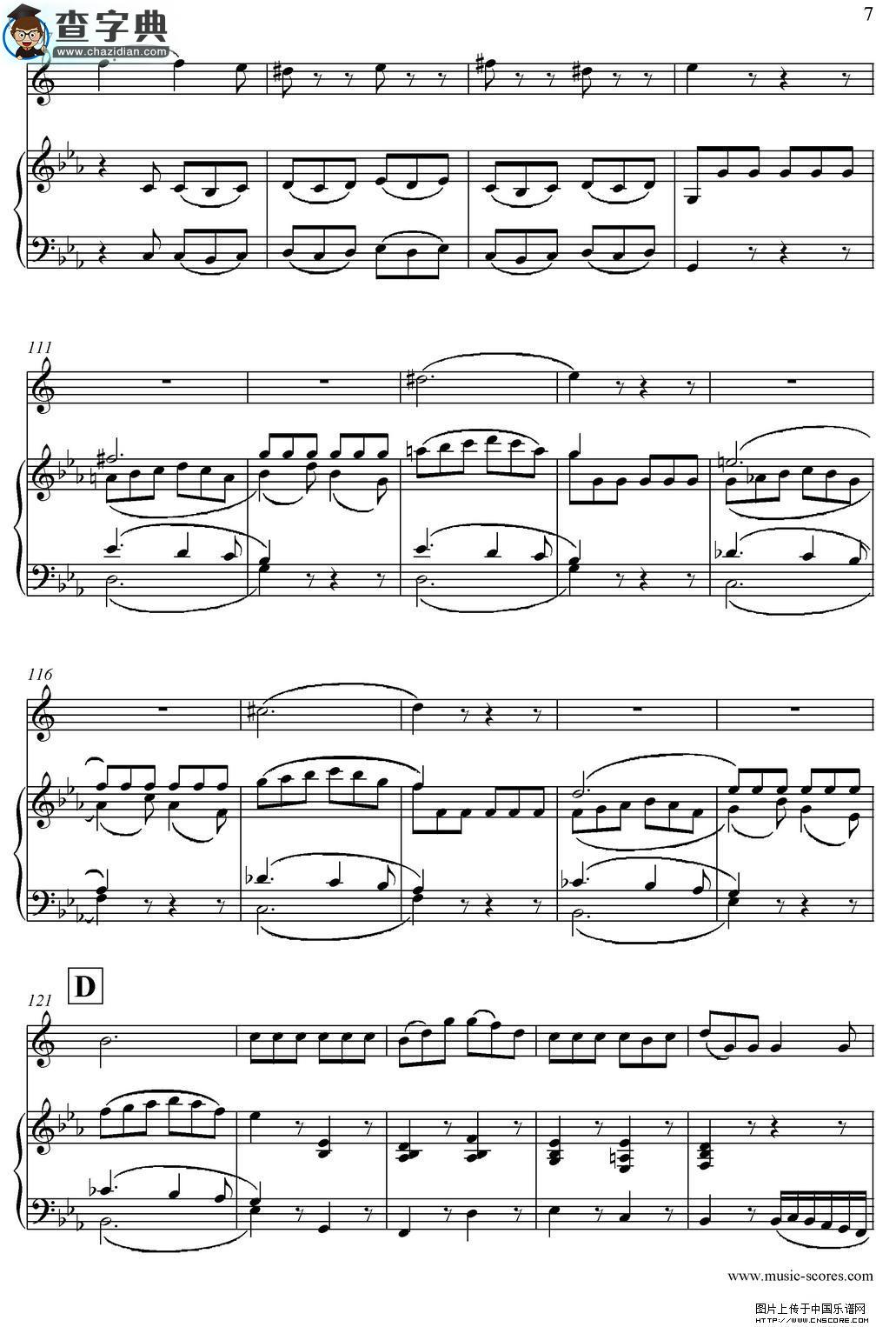 Mozart：Concerto KV495 No.4-3st Rondo 回旋曲萨克斯谱