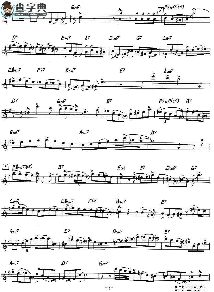 Teaneck（Version Two）萨克斯谱