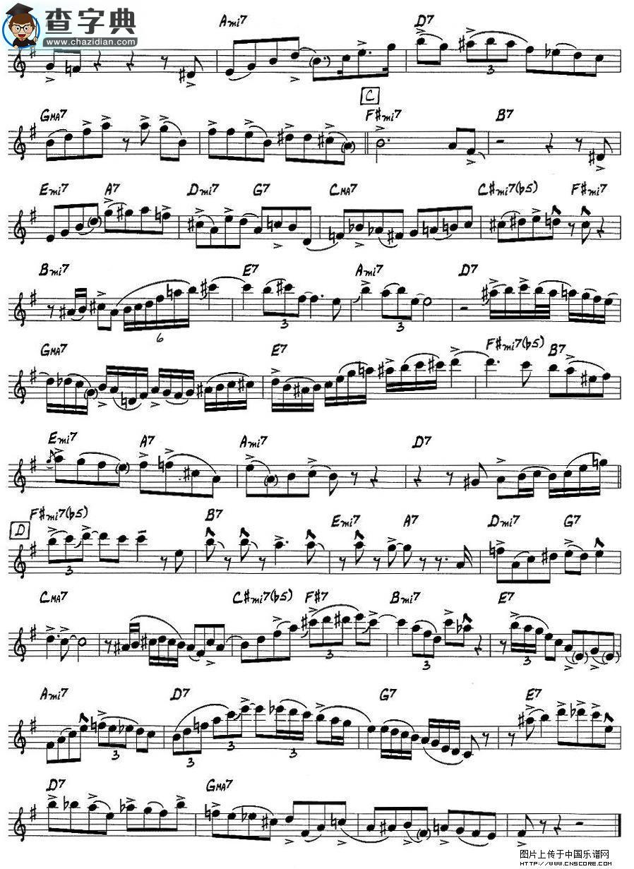 Teaneck（Version One）萨克斯谱