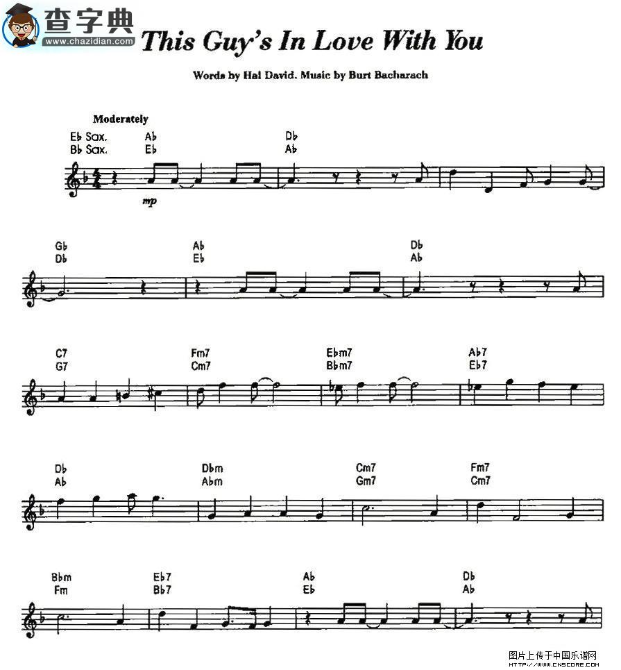 This Guys In Love With You萨克斯谱