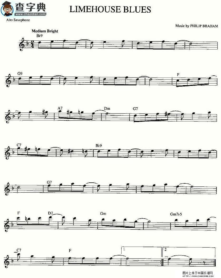 LIMEHOUSE BLUES萨克斯谱