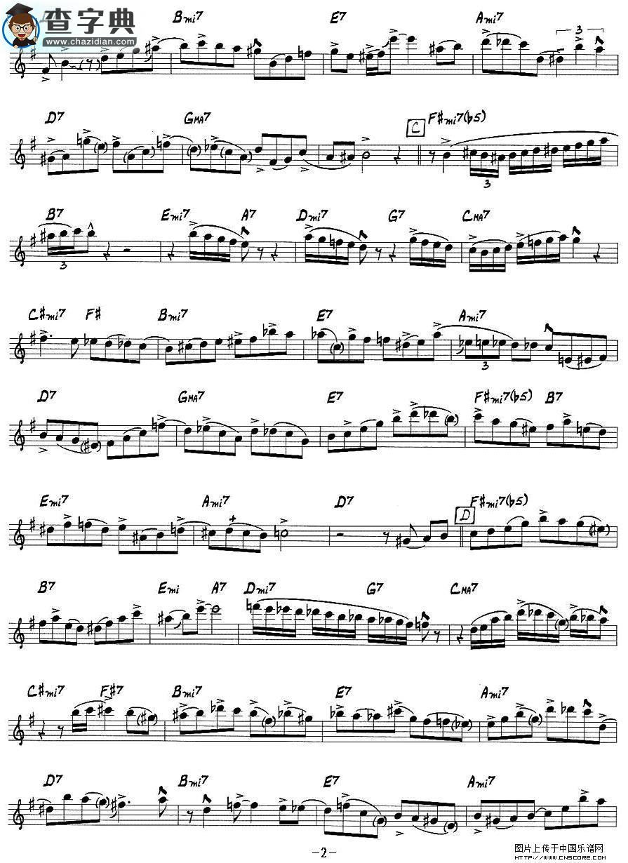 Teaneck（Version Two）萨克斯谱