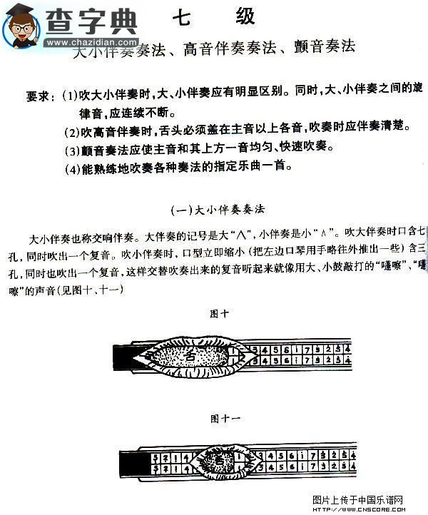 考级七级曲目：杨柳青口琴谱