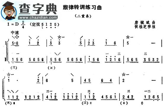 旋律转调练习曲（琵琶二重奏）1其他曲谱