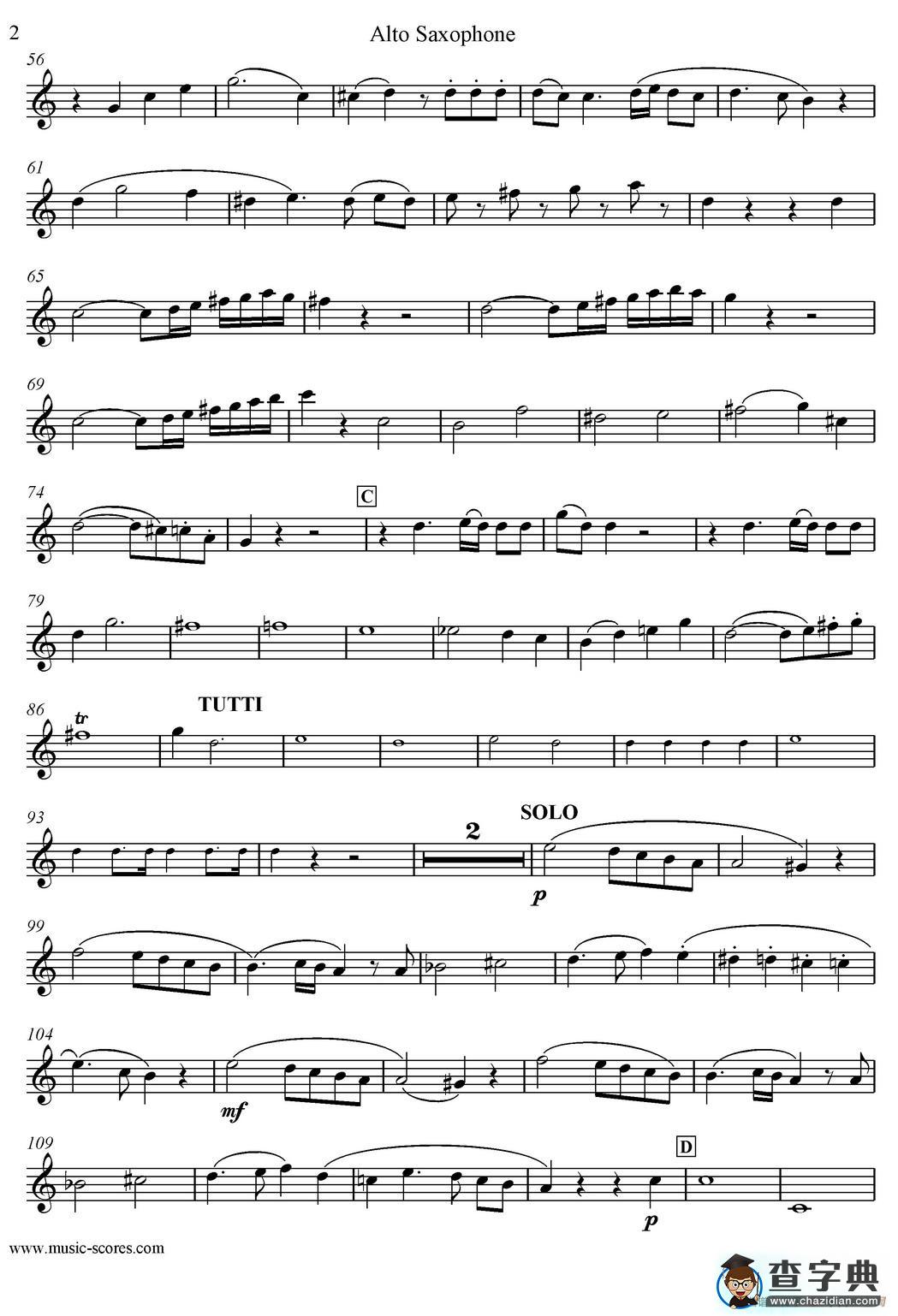 Mozart：Concerto KV495 No.4-1st（中音萨克斯）萨克斯谱