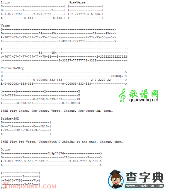 Welcome To Paradise贝斯谱