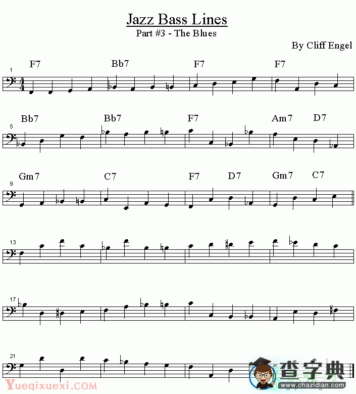WALKING BLUES 系列贝斯吉他曲谱