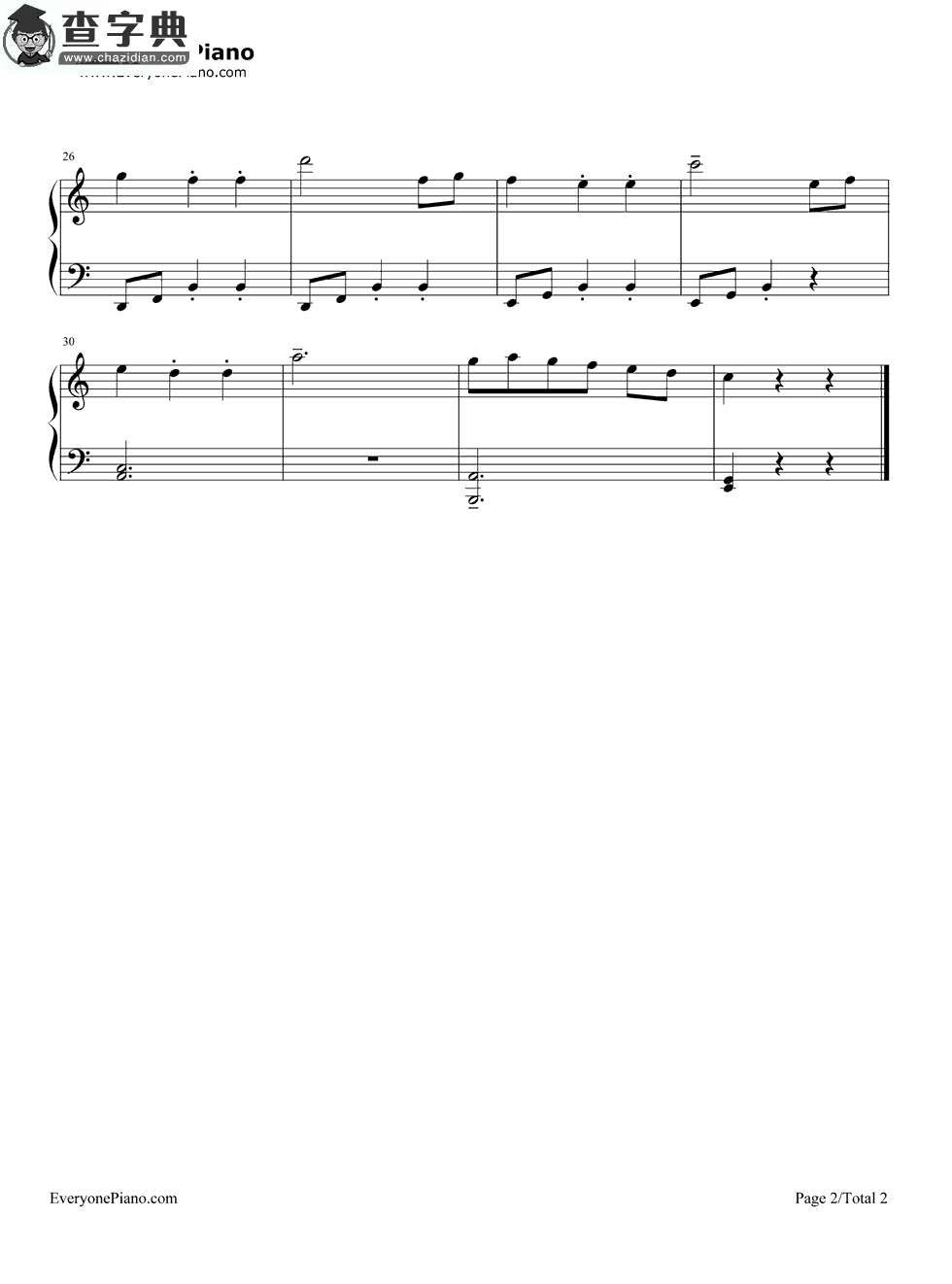 【圆舞曲钢琴谱】华尔兹