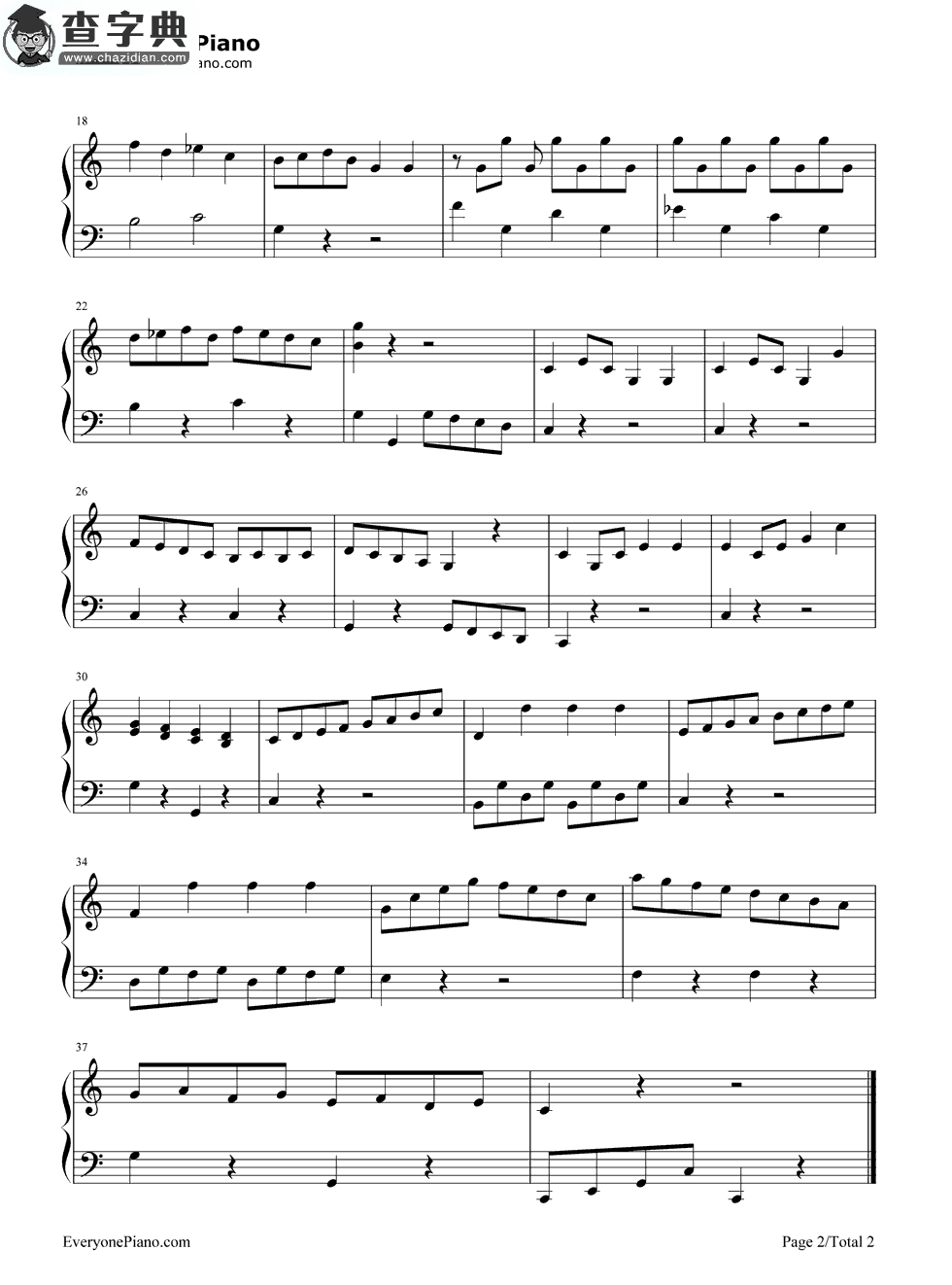 【小奏鸣曲钢琴谱】克莱门蒂 Clementi 小奏鸣曲钢琴简谱