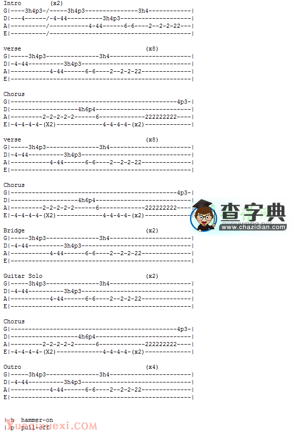 When I Come Around贝斯谱