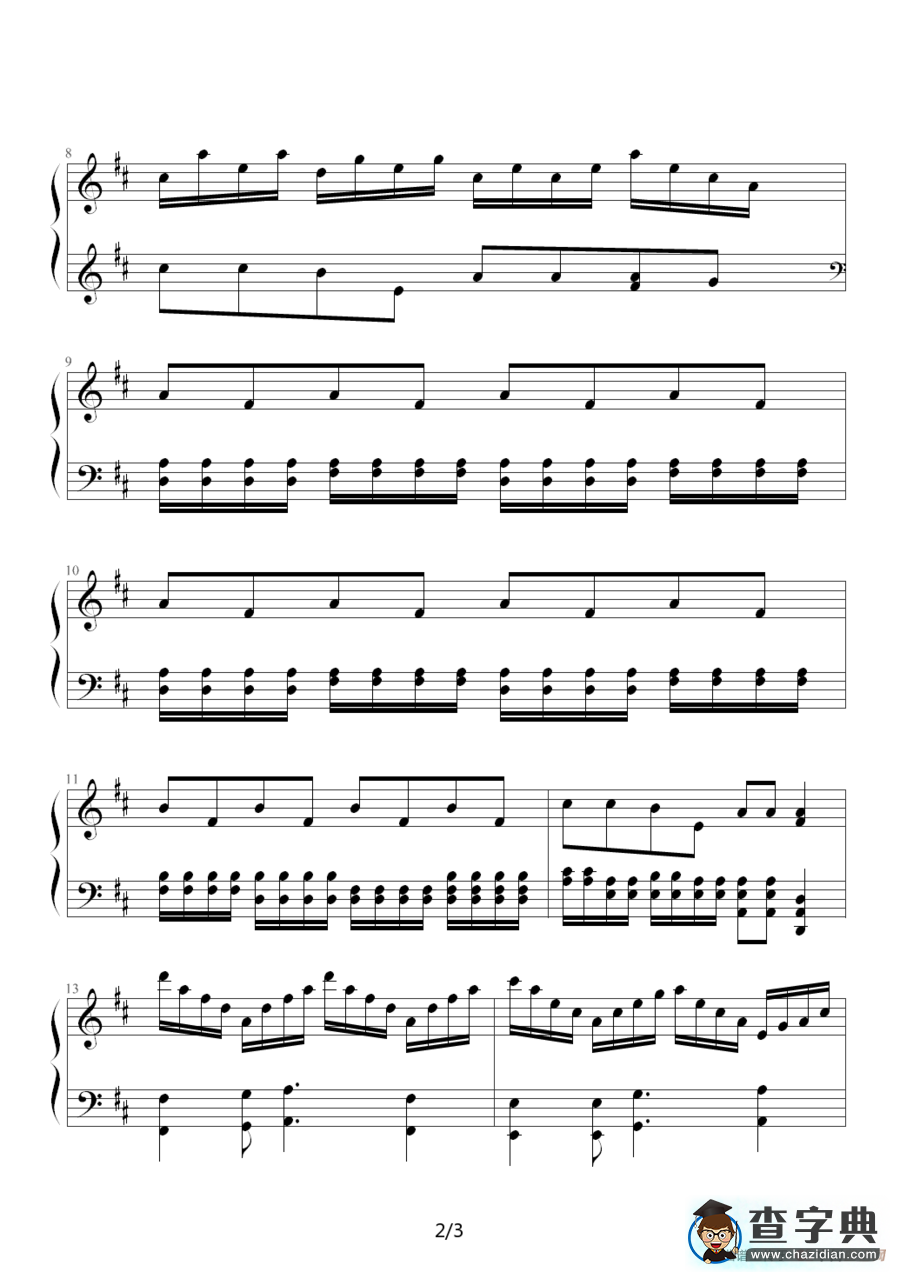 小蜜蜂（Aiolia作曲版）钢琴谱
