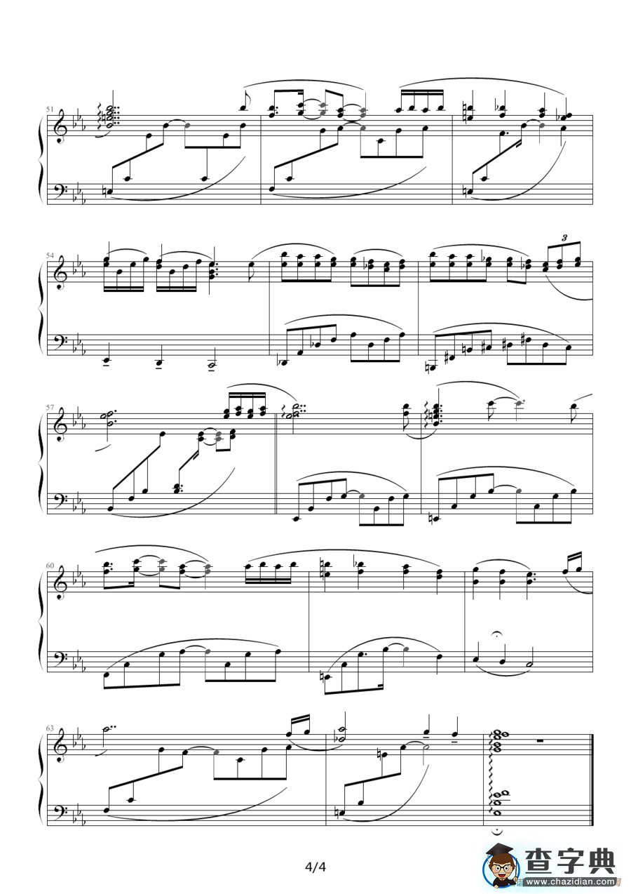 月光下的思念（巴特尔作曲版）钢琴谱