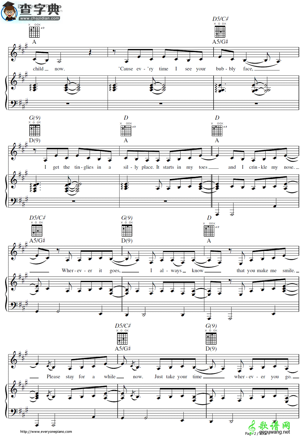【Bubbly钢琴谱】Colbie Caillat