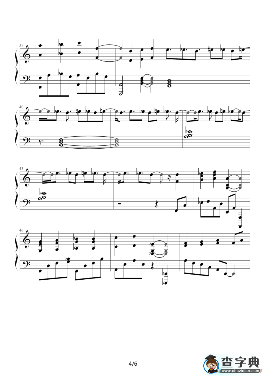 蓝色狂想曲钢琴谱