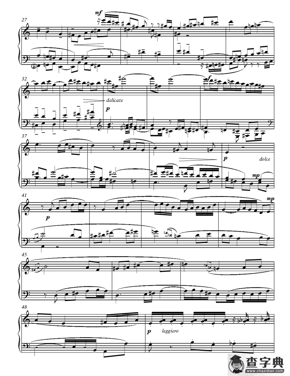 赋格（叶思敏作曲版）钢琴谱