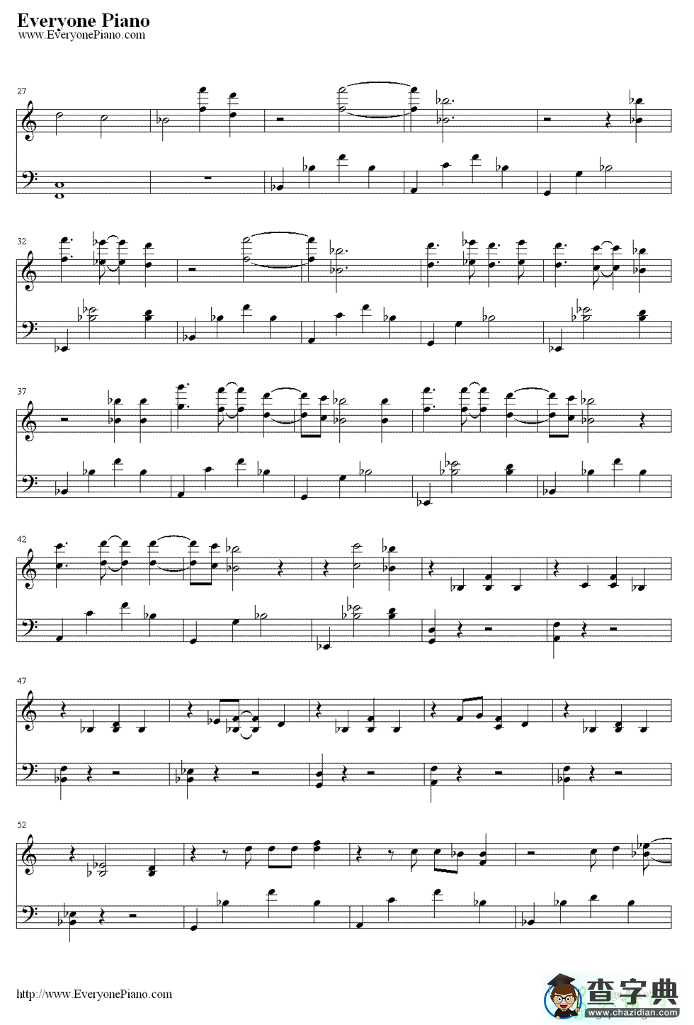 【Autumn Leaves钢琴谱】Autumn Leaves双手钢琴简谱