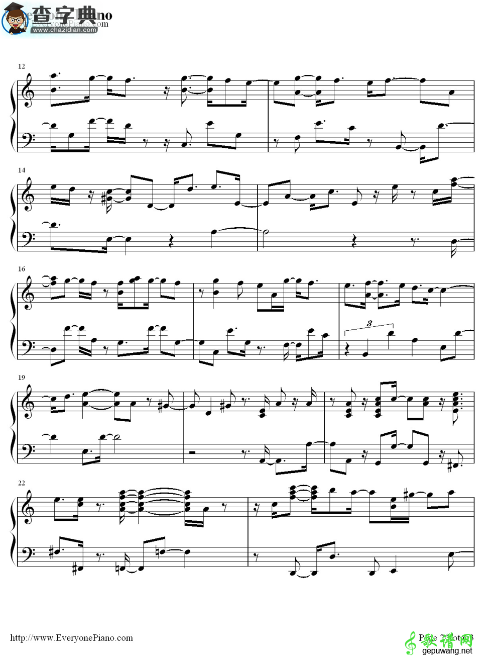 【Gloomy Sunday钢琴谱】Billie Holiday