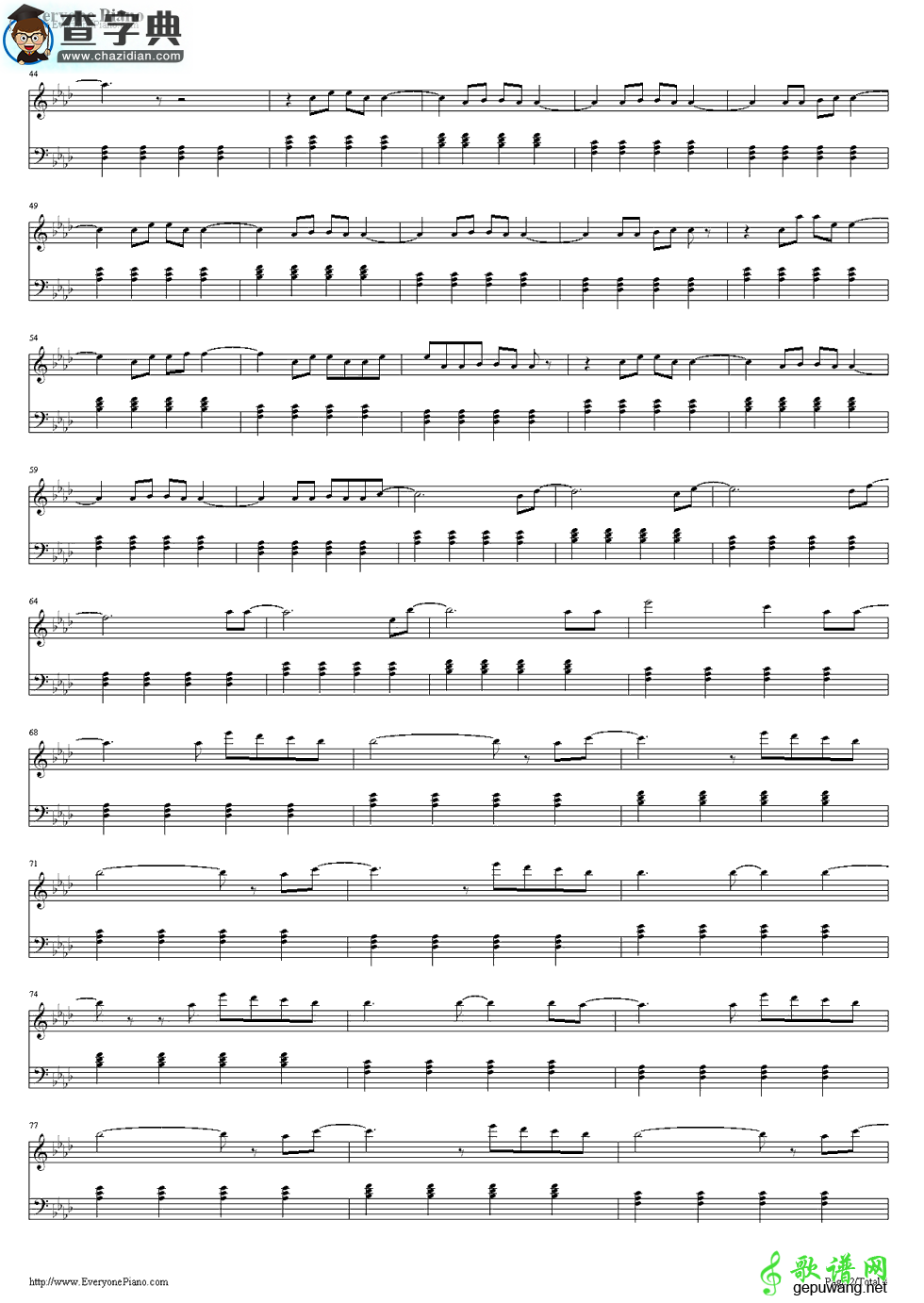 【Firework钢琴谱】Katy Perry
