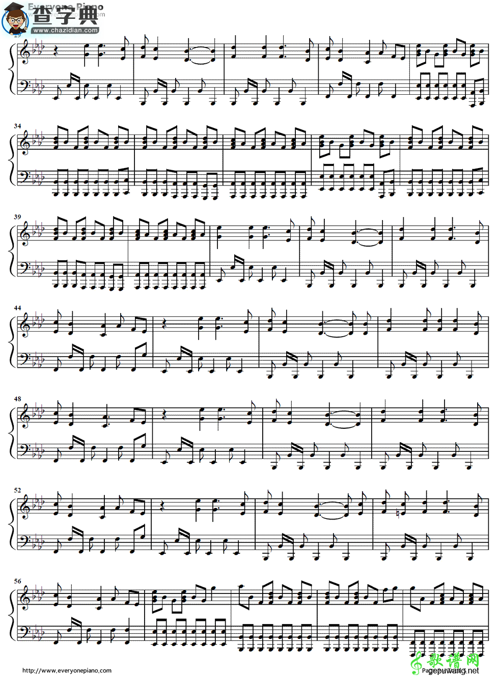 【Clocks钢琴谱】Coldplay