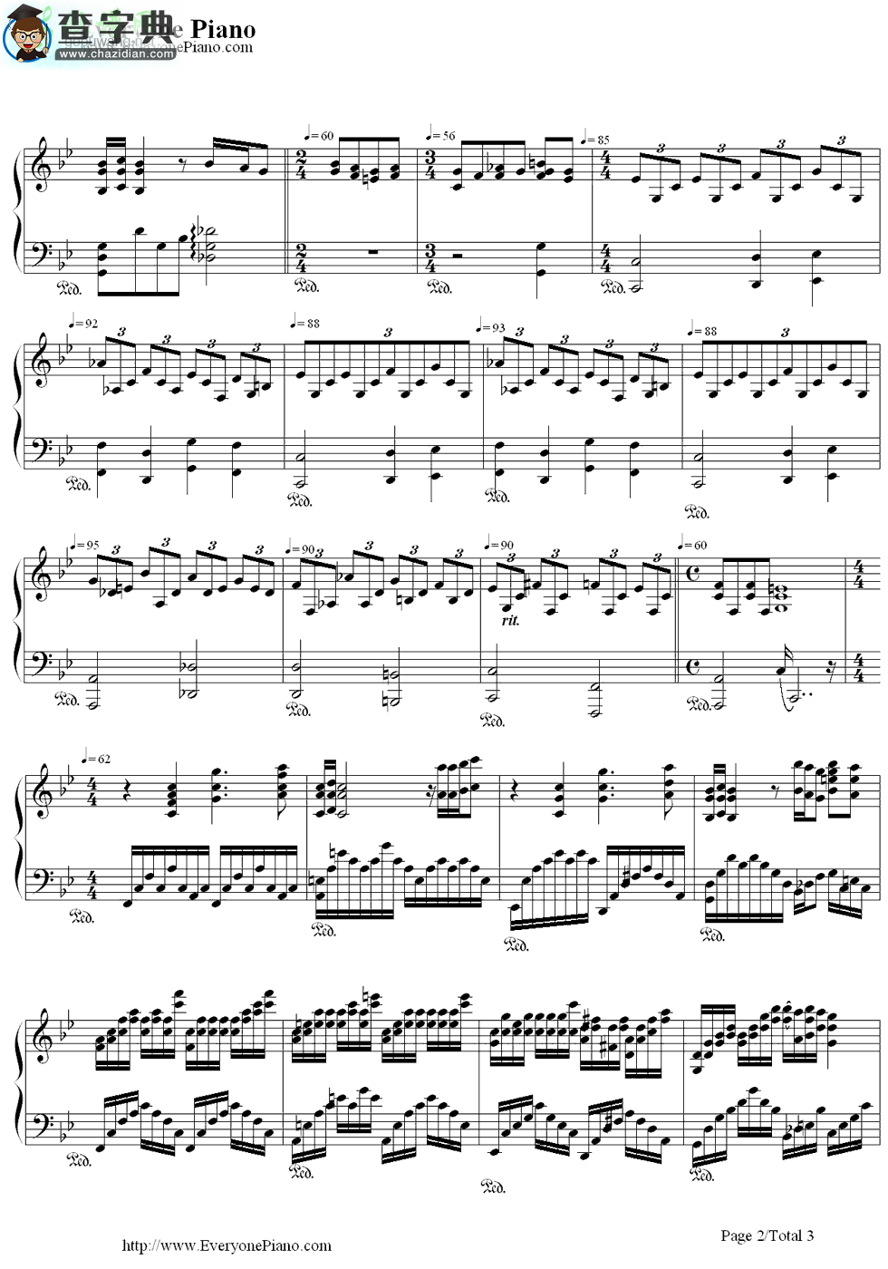 【All by Myself钢琴谱】Celine Dion