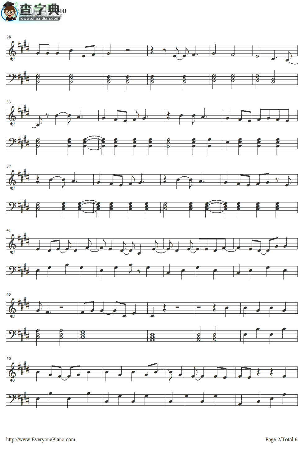 【Alone Together钢琴谱】Fall Out Boy