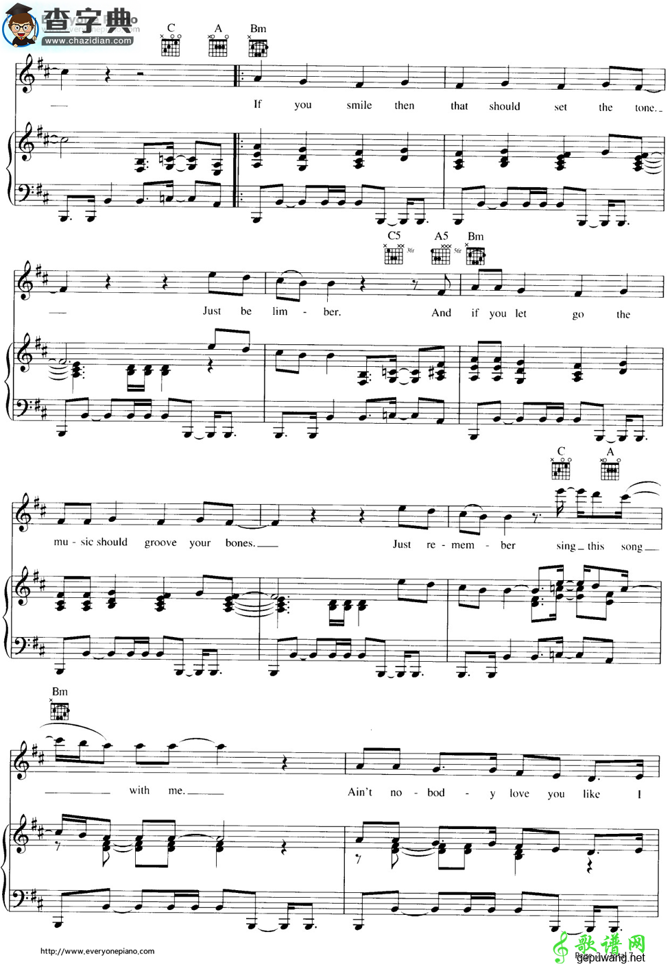 【Like I Love You钢琴谱】Justin Timberlake