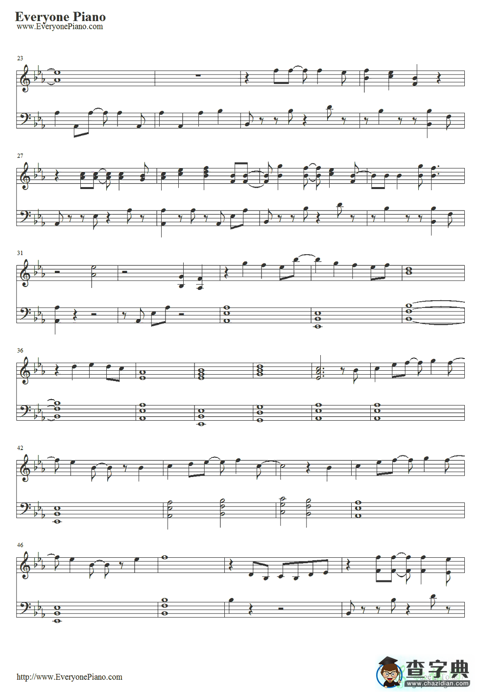 【Fireflies钢琴谱】Owl City