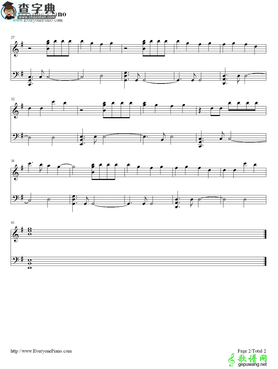【Wasting All These Tears钢琴谱】Cassadee Pope
