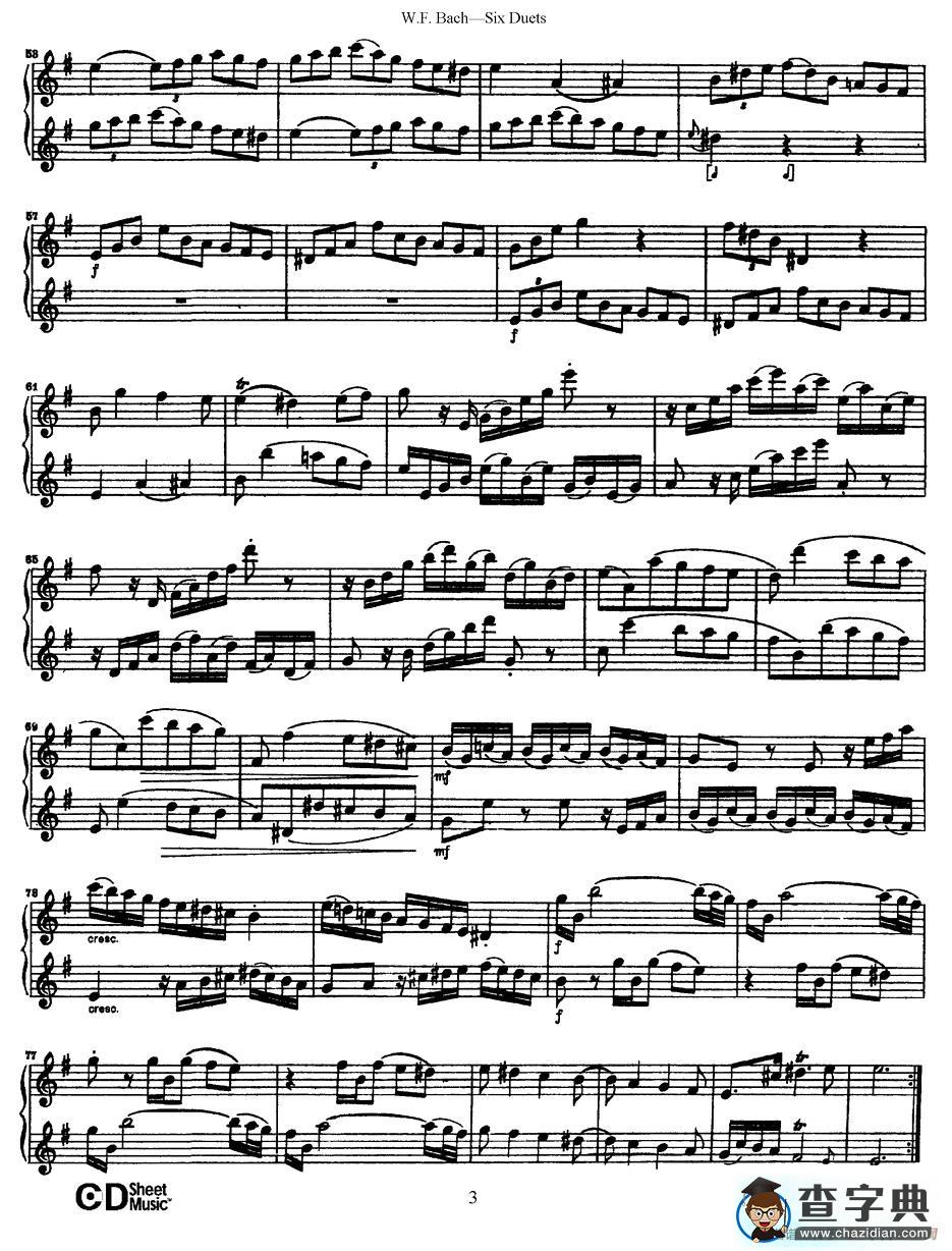 Six  Duets（6首二重奏）（1）萨克斯谱