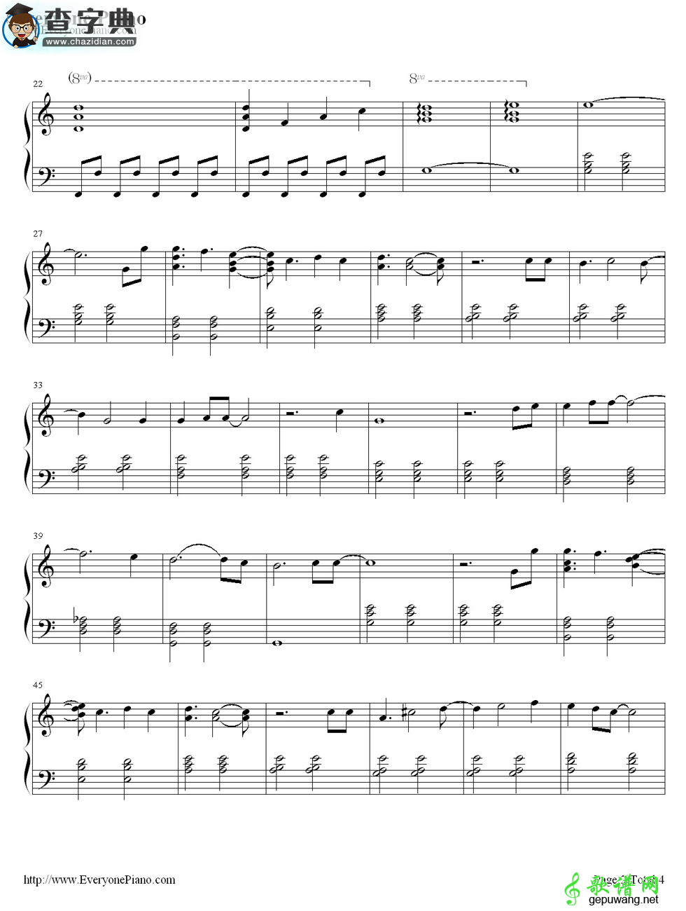 【My Dearest钢琴谱】《罪恶王冠》片头曲钢琴简谱