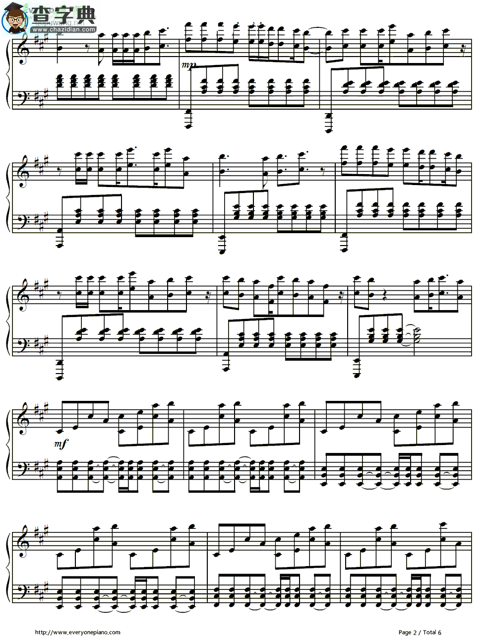 【For the First Time钢琴谱】The Script