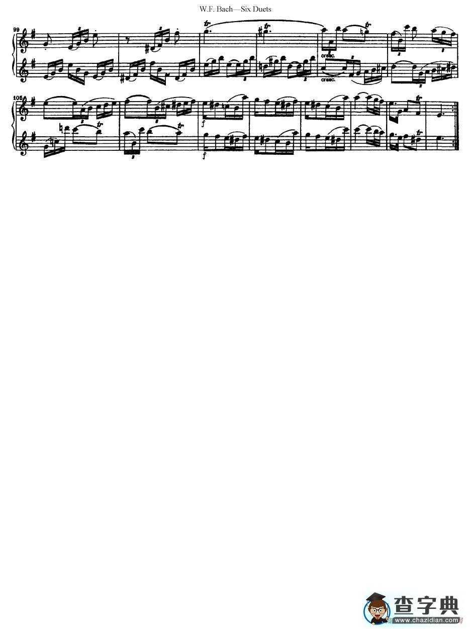 Six  Duets（6首二重奏）（1）萨克斯谱