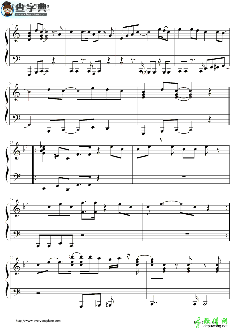 【Lean on Me钢琴谱】Bill Withers