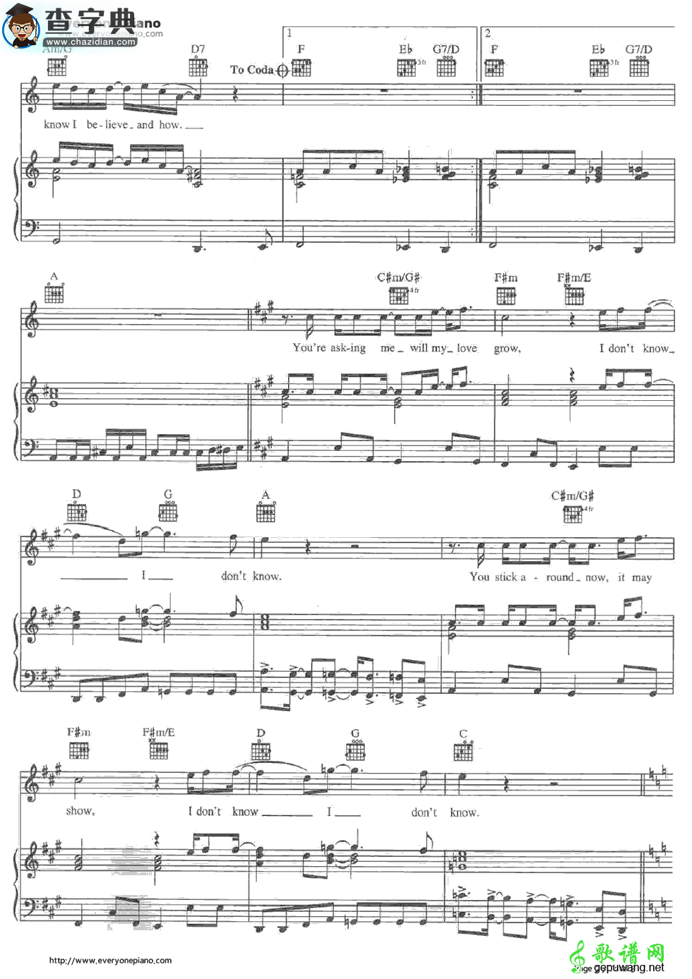 【Something钢琴谱】The Beatles