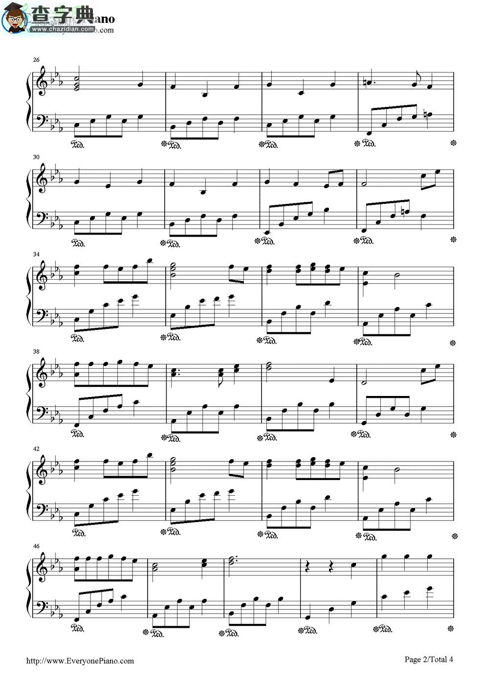 【Arriettys Song钢琴谱】Arriettys Song五线谱