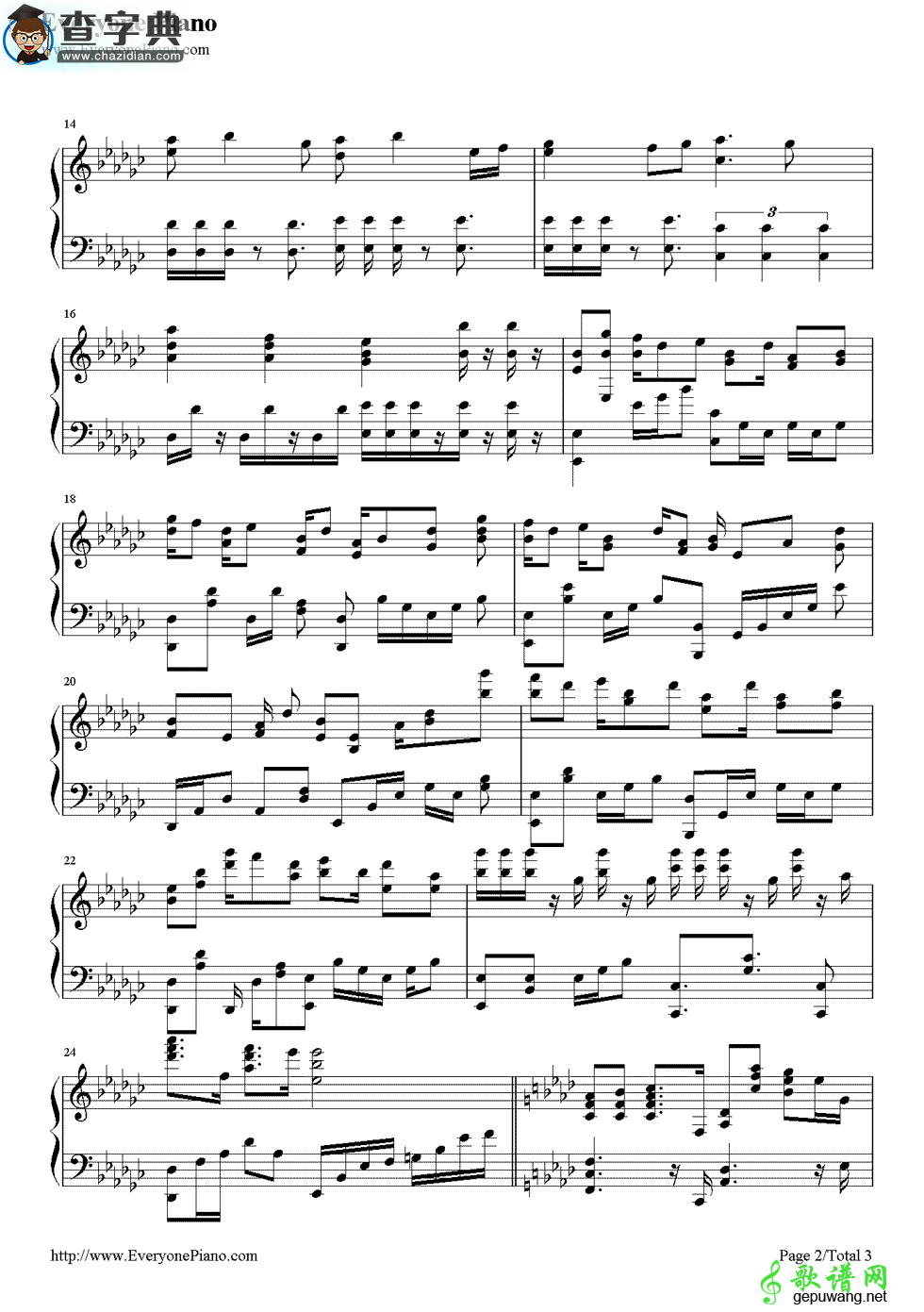 【Theme Of SSS钢琴谱】Theme Of SSS双手钢琴简谱