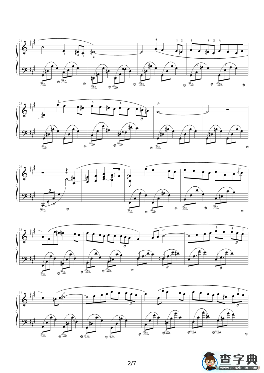 升f小调夜曲，Op.48,No.2（肖邦第14号夜曲）钢琴谱