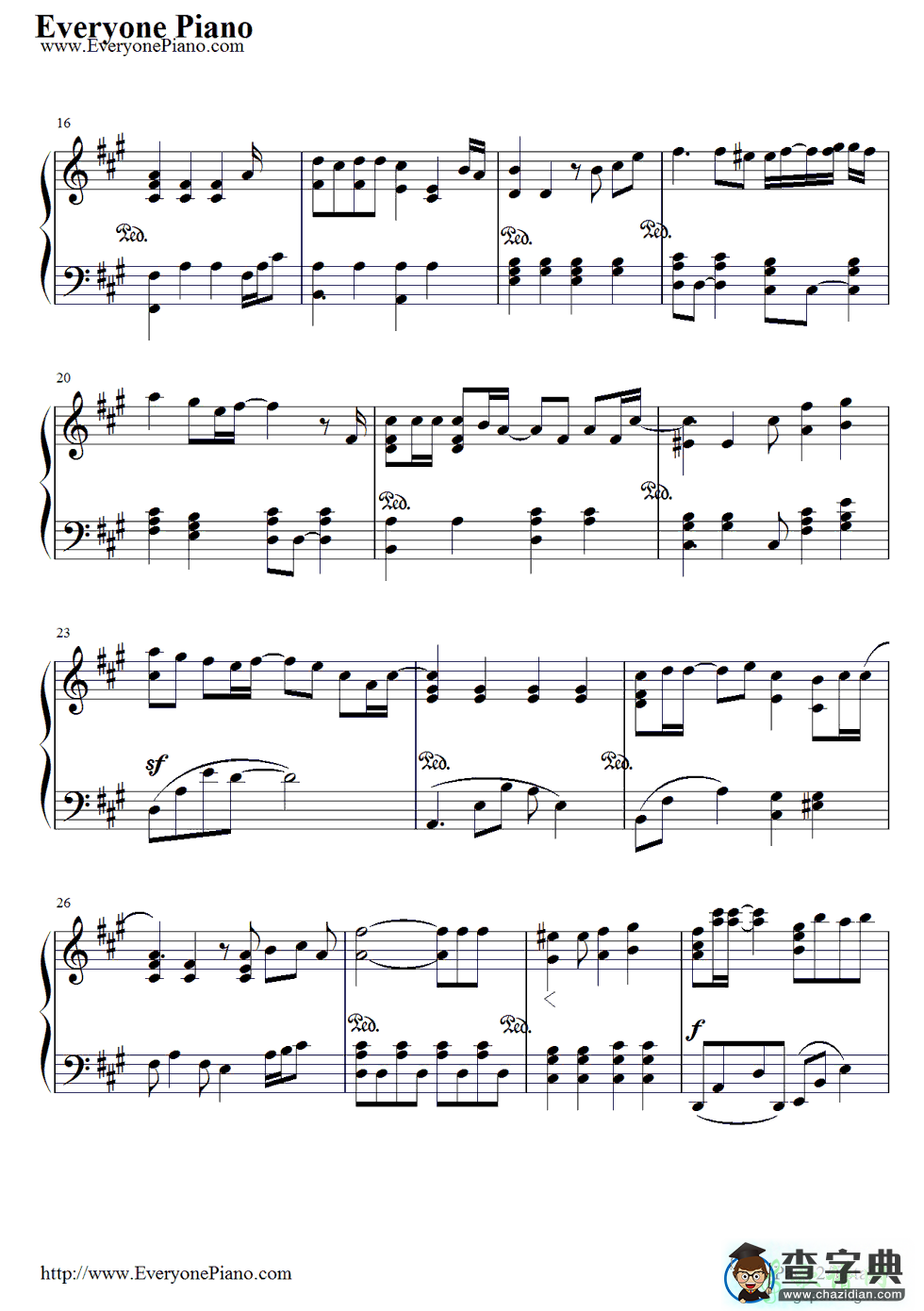 【CAROLS钢琴谱】五线谱