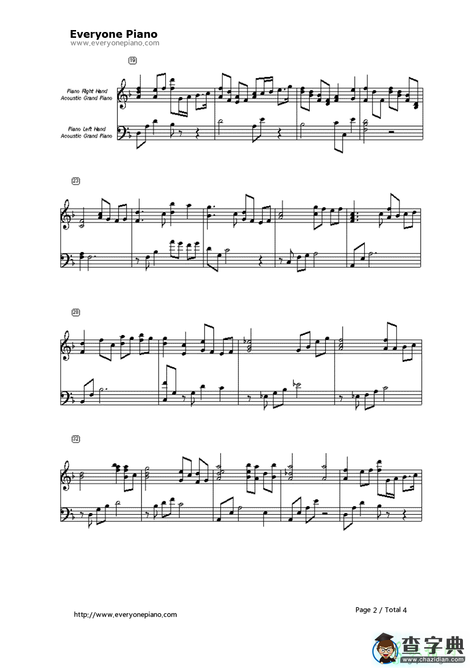 【The Prayer钢琴谱】Celine Dion