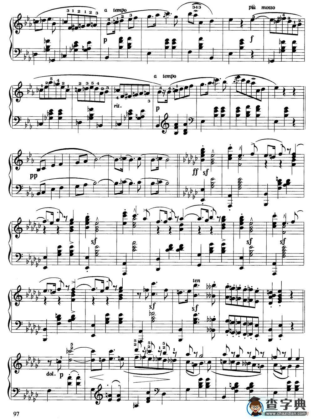波兰舞曲（克莎温卡作品第3号之一）钢琴谱