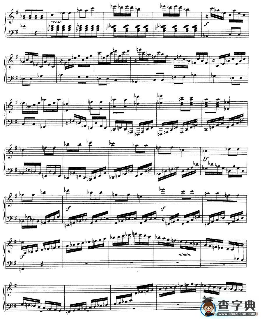丢失一分钱的愤怒 Op.129钢琴谱