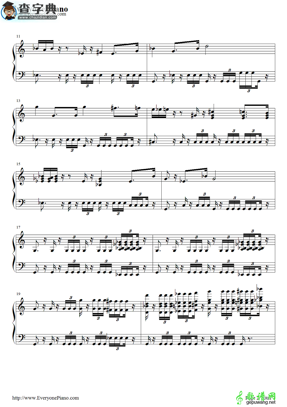 【The Imperial March钢琴谱】John Williams