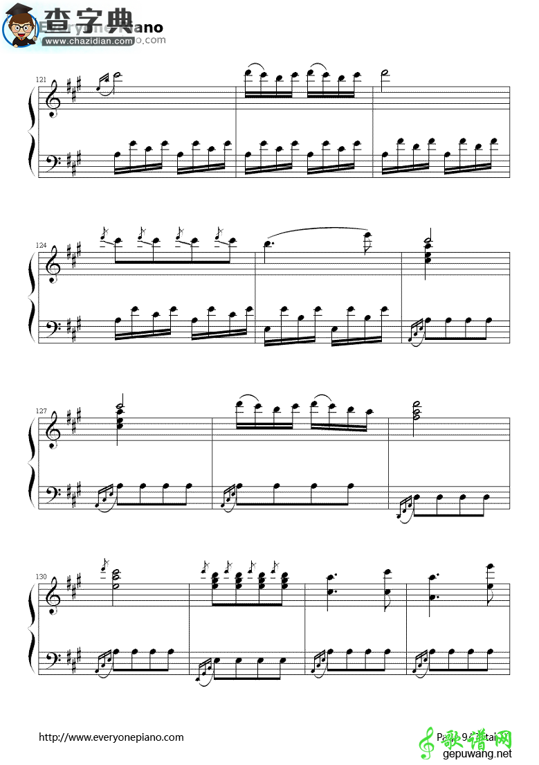 土耳其进行曲钢琴谱_莫扎特Turkish March钢琴谱