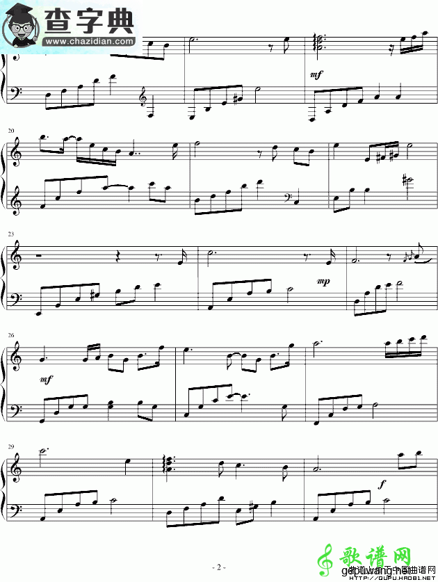 【tears钢琴谱】tears钢琴曲谱