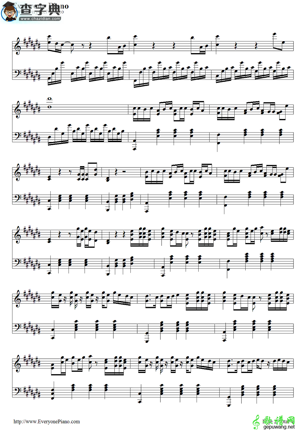 【Try钢琴谱】Colbie Caillat
