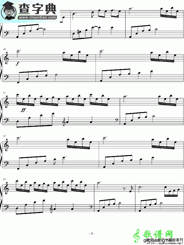【tears钢琴谱】tears钢琴曲谱